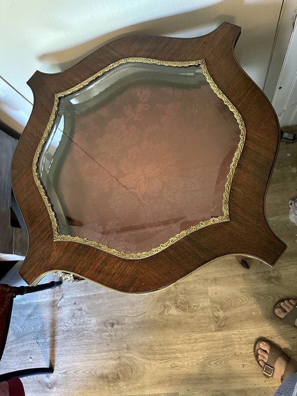 EXCEPTIONAL ANTIQUE FRENCH BIJOUTERIE DISPLAY TABLE gallery