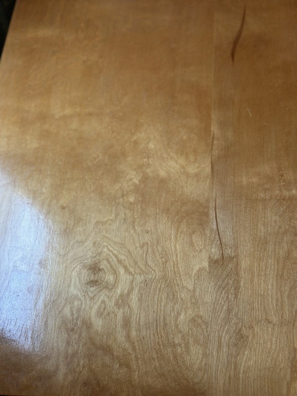 Mid-Century Modern Maple Wood Coffee Table Tapered Legs Vintage gallery
