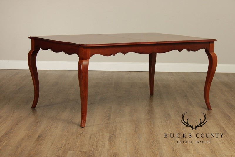Hickory White Italian Provincial Style Cherry Chateau Extendable Dining Table gallery