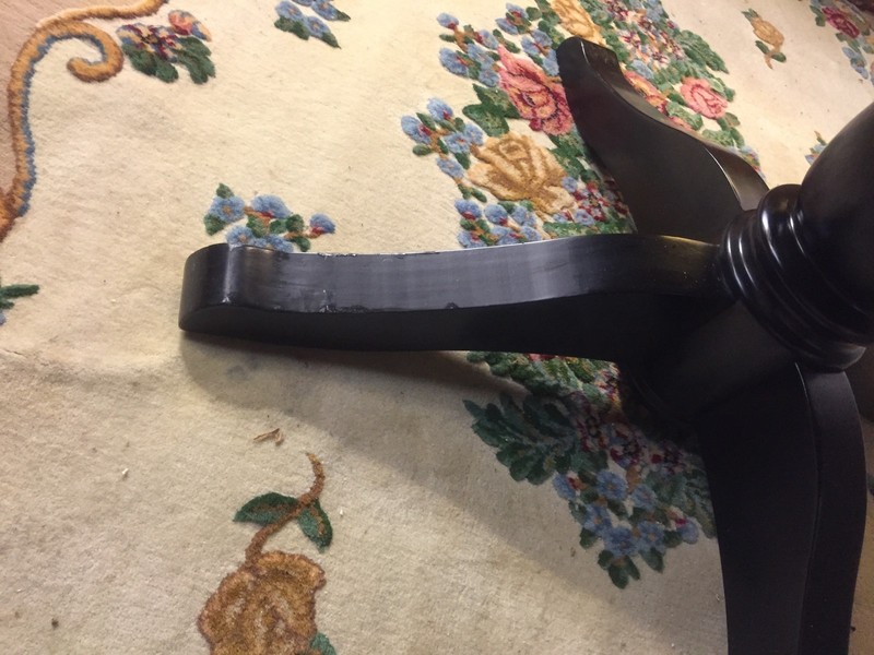 Table Ebonized Finish Heavy Elm. No Leaves. Local Pickup only.MAKE OFFER gallery
