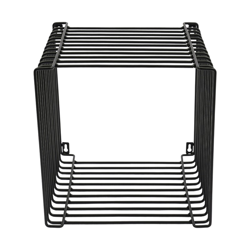 Black Iron Vintage Square Side Table 11.8in Smooth Edges Retro Home Aesthetic gallery