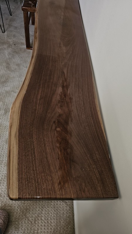 Live Edge Black Walnut Console Table