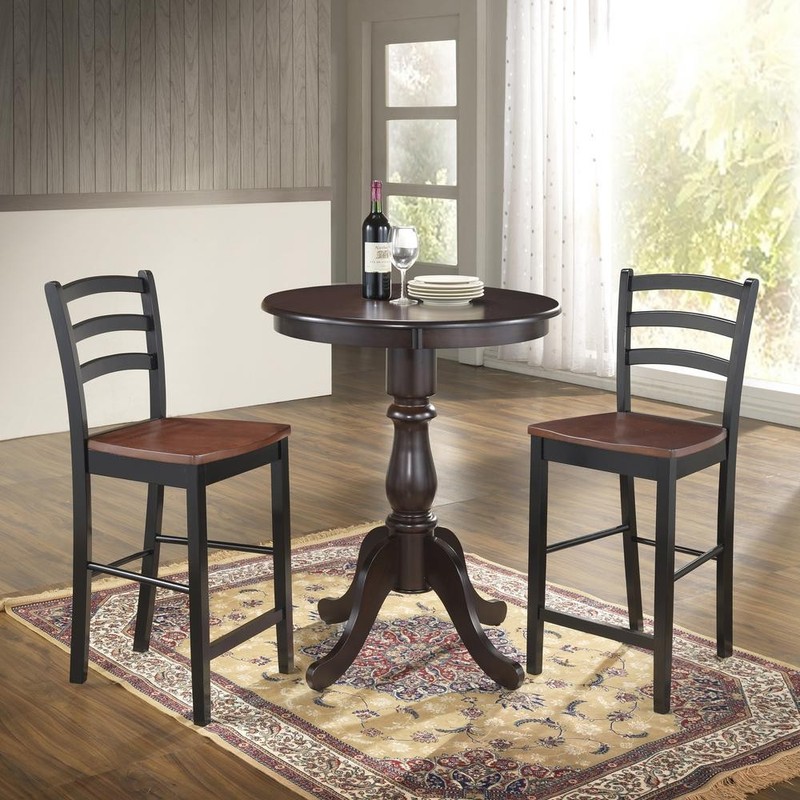 Fairview 30" Round Pedestal Bar Table - Espresso gallery