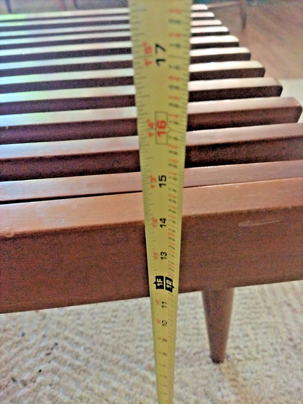Mid Century Modern Expanding Slat Coffee Table Bench Vintage Made In Yugoslavia gallery