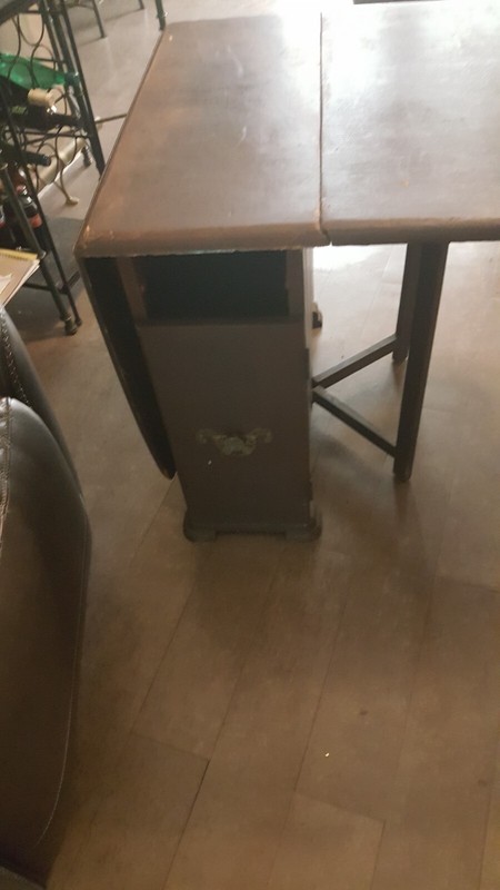 Antique drop leaf table with drawers gallery