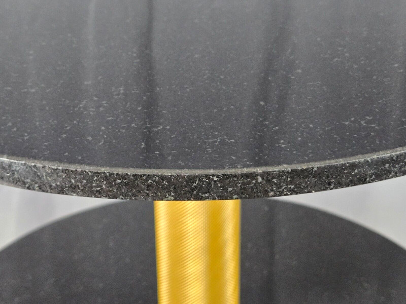 Wyman end table by Theodore Alexander for Ralph Lauren, black marble & brass gallery