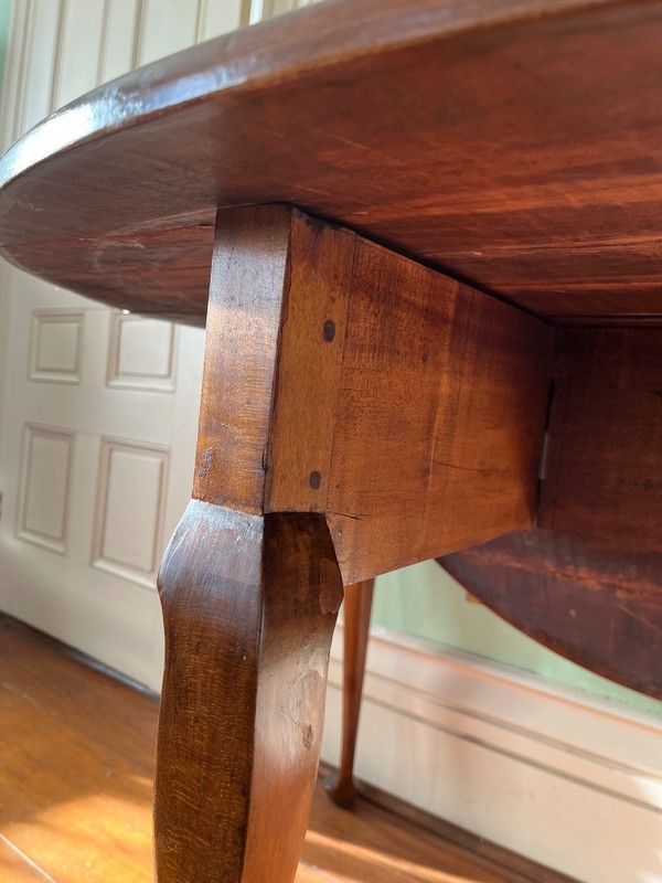 18th C. Queen Anne Cherry Drop Leaf Table gallery