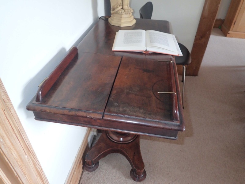 Antique Mahogany Extending (height) Double sided Reading table gallery