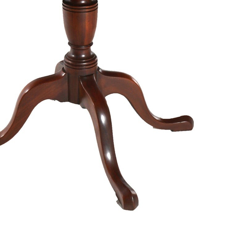 Queen Anne Style Kittinger Mahogany Dining Room Double Pedestal Table 20thC gallery
