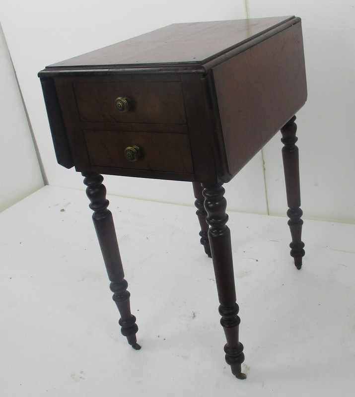 Antique Drop Leaf Gate Leg Table Cabinet Desk Hallway Furniture Drawers Sweet on gallery