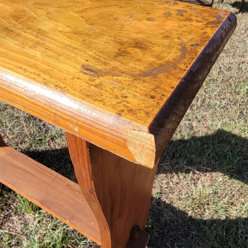 Antique Simplex Ironer Wooden Table Stand Board Farmhouse Decor gallery