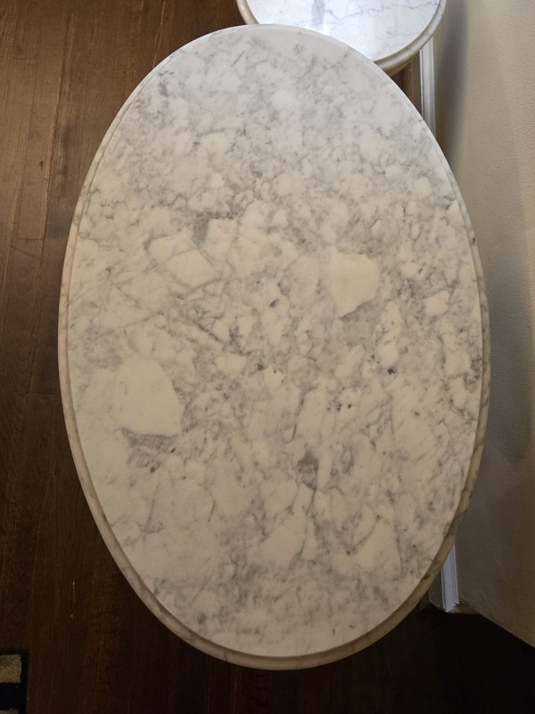 Carlton McLendon Oval Marble Top Table gallery