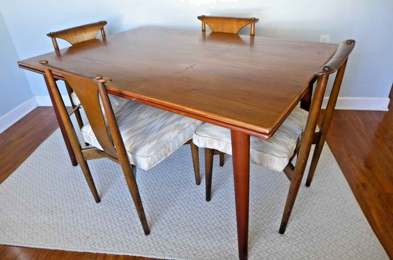 Peter Hvidt & Orla Molgaard Teak Dining Table for John Stuart Denmark 2 Leaves gallery
