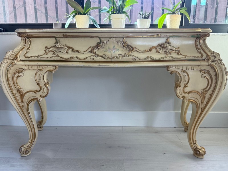1950s Antique Italian Rococo Console table