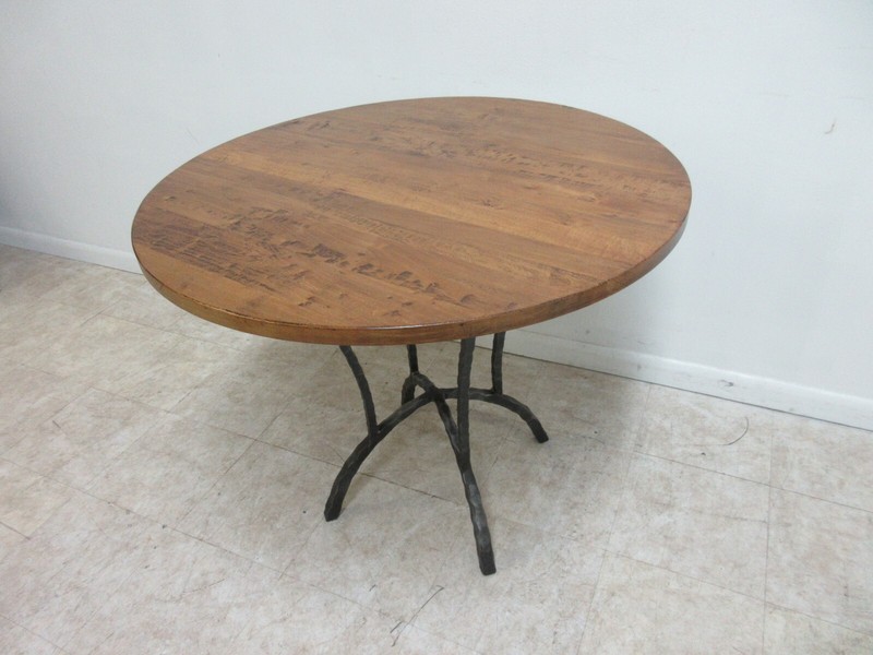 Charleston Forge Hearthstone Wrought Iron Dinette Center Table Honey Maple gallery