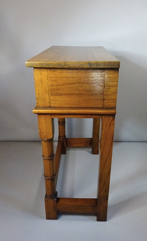 Antique Style Golden Oak Two Drawer Hall Console Table Excellent gallery