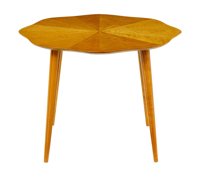 MID CENTURY SCANDINAVIAN SEGMENTED BIRCH COFFEE TABLE gallery