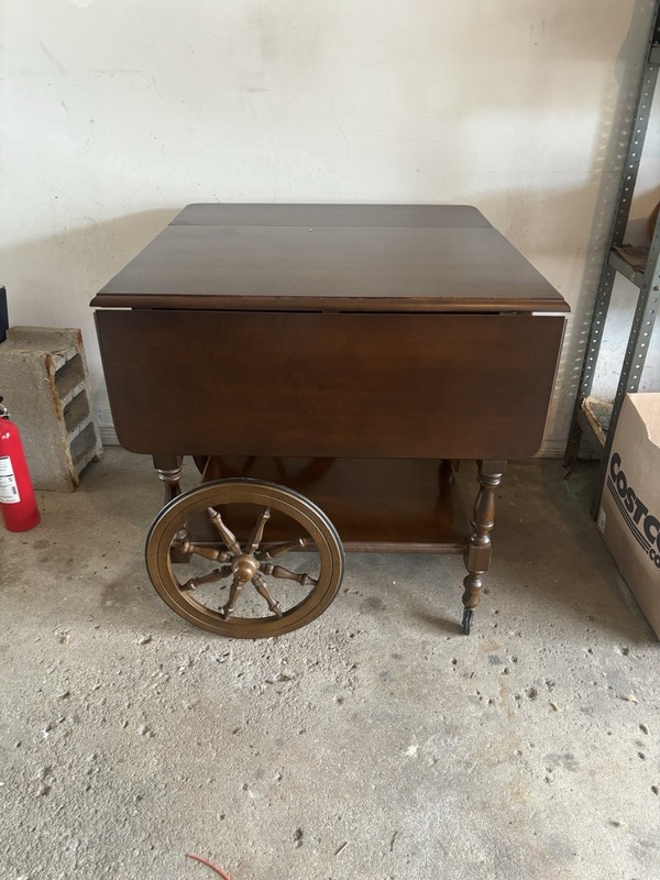 VINTAGE WHEEL TEA CART gallery
