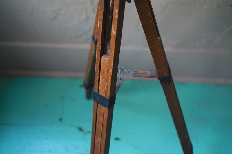 Beautiful Antique Mounted Tripod Desk Table Stand with Adjustable Legs gallery