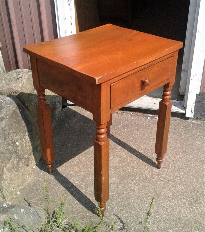 Antique Cherry One Drawer Stand 1860s Era gallery