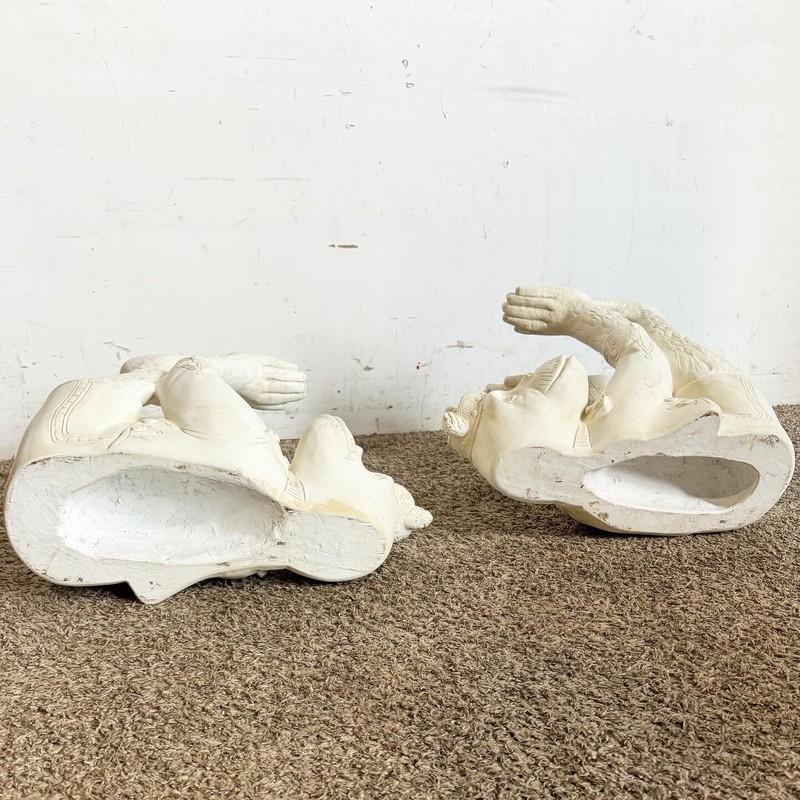 Boho Regency Plaster Monkey Tables by Continental Accents - a Pair gallery