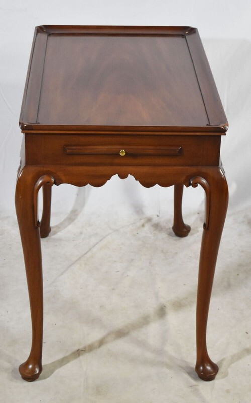 Henkel Harris Mahogany Queen Anne Tea Table #29 Stain gallery