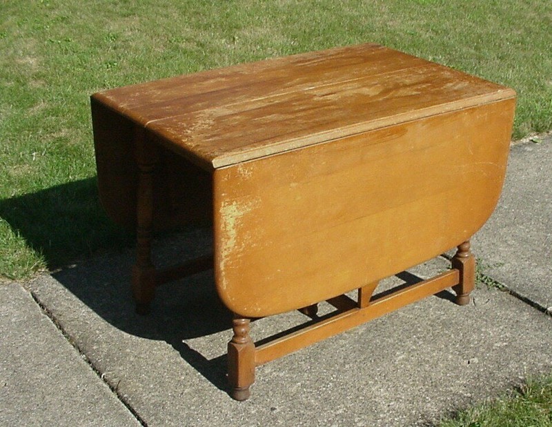 Antique Heywood Wakefield Drop Leaf Table Gate Leg Solid Maple OHIO pick up MCM