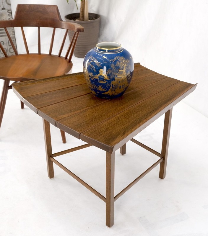 Fan Shaped Solid Walnut Dunbar Atr. Side End Stand Occasional Table Mint! gallery