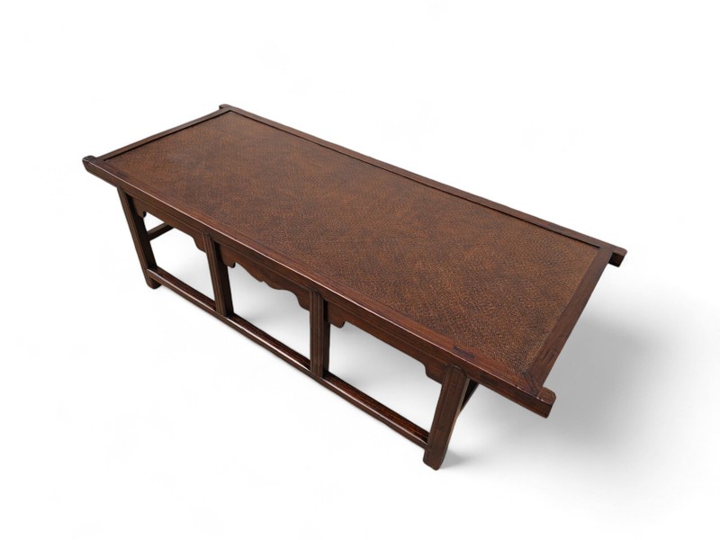 Antique Coffee Table Rattan Top gallery