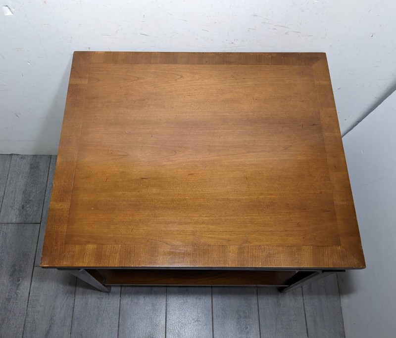 Vintage Lane 1960s Mid Century Modern Walnut Wood 2-Tier End Table A gallery