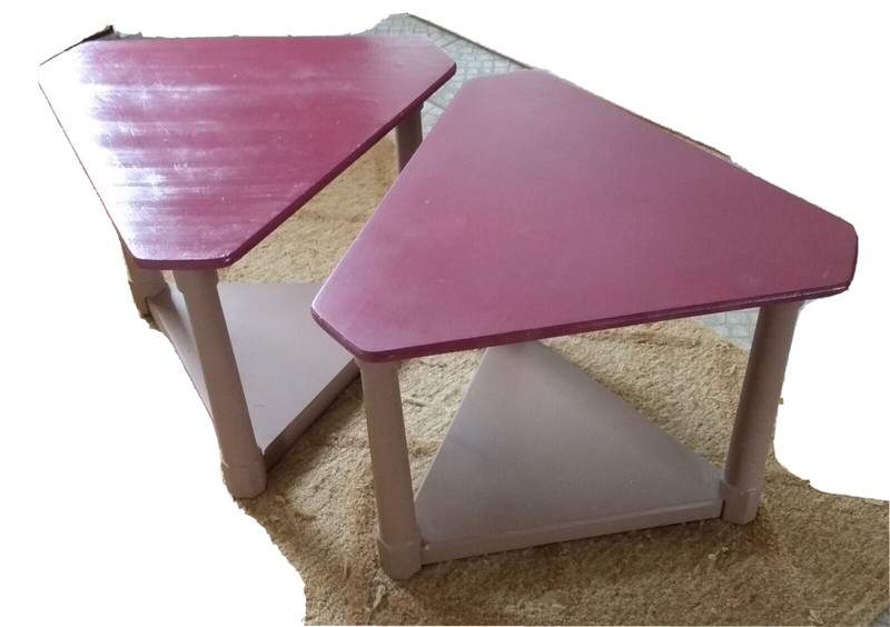 Henredon Circa 70 Collection Set of Two Triangle Cocktail Tables gallery