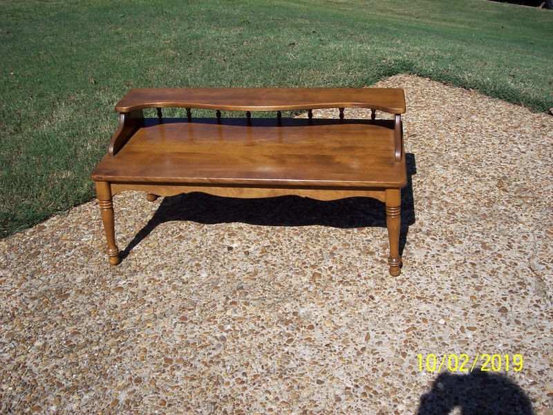 BAUMRITTER Ethan Allen 3 PIECES Nutmeg MAPLE COFFEE TABLE + 2 LAMP TABLES