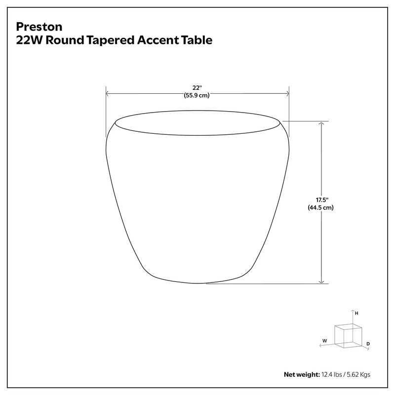 Simpli Home Preston 22 inch Wide Metal Side Table gallery