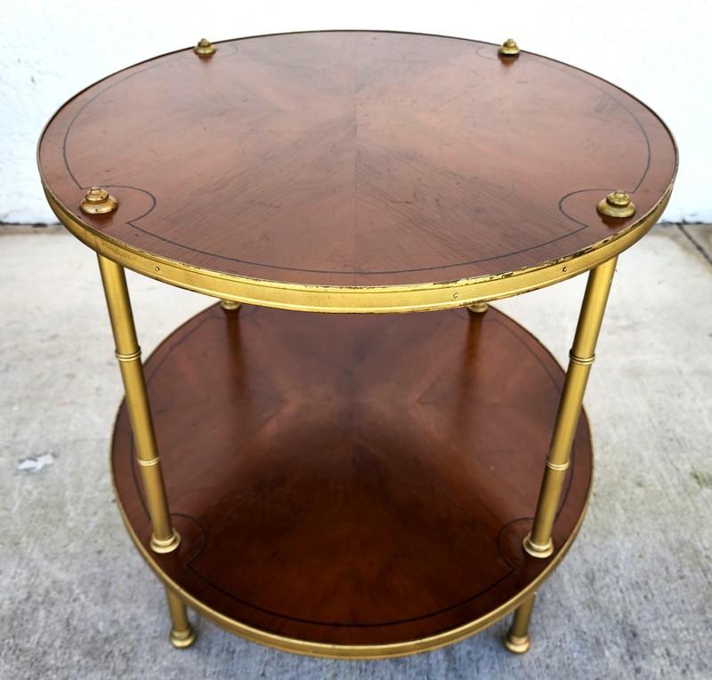 Mid Century Table 2 Tier Hollywood Regency gallery