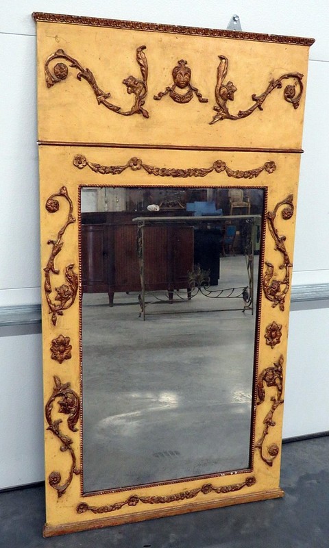 Faux Marble Italian Neoclassical Style Paint Decorated Console & Mirror gallery