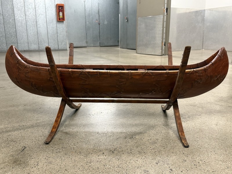Vintage Handmade Lexington Furniture Canoe Coffee Table – Rustic Lodge Cabin Dec