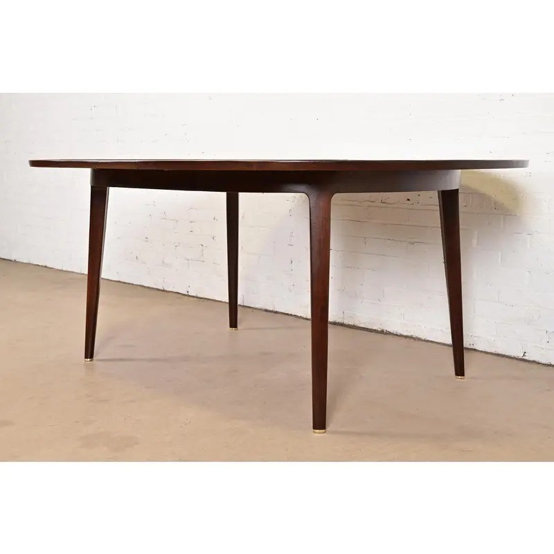 Edward Wormley Mid-Century Modern Walnut Dining Table, Newly Refinished gallery