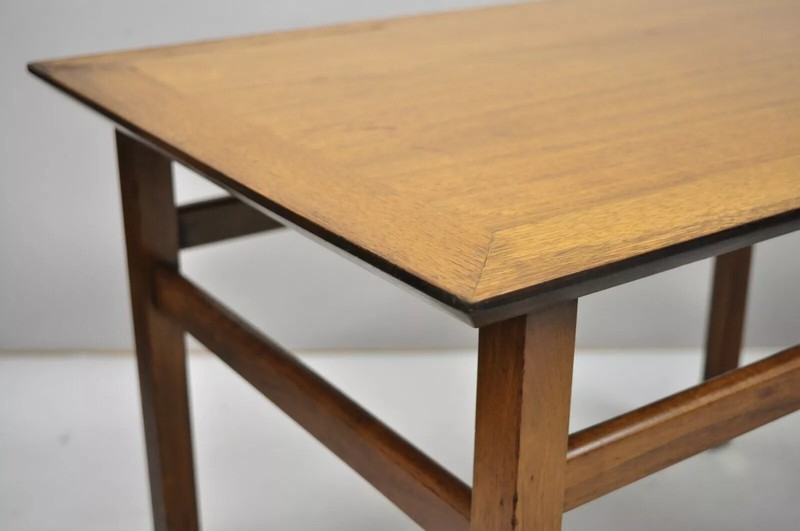 Mid Century Modern Walnut & Brass American of Martinsville End Tables - a Pair gallery