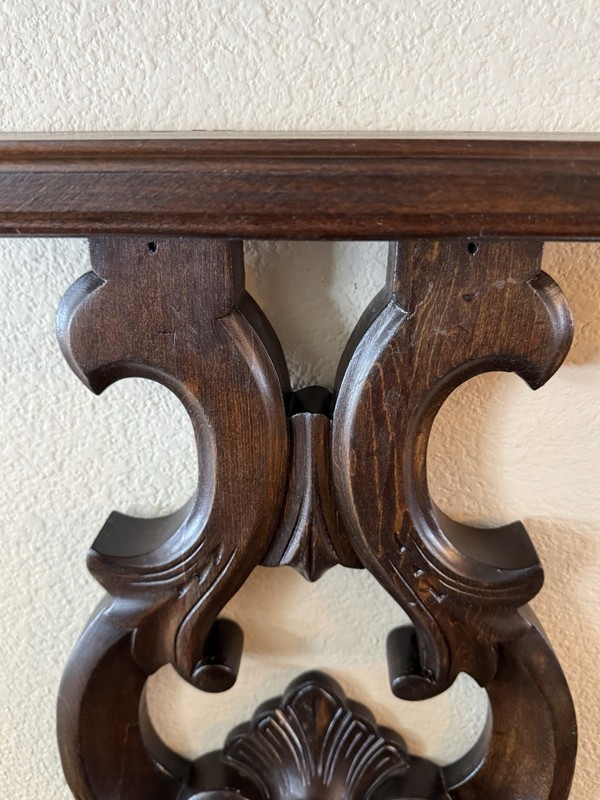 Beautifully Detailed Wall Shelf - Repurposed From Grand Piano Lyre gallery