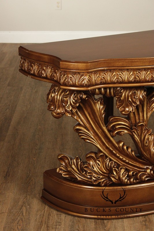 Rococo Revival Carved And Gilt Console Table gallery