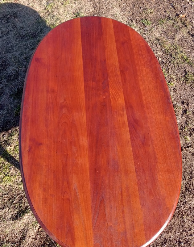 Mid Century Cherry Oval Coffee Table (CT399) gallery