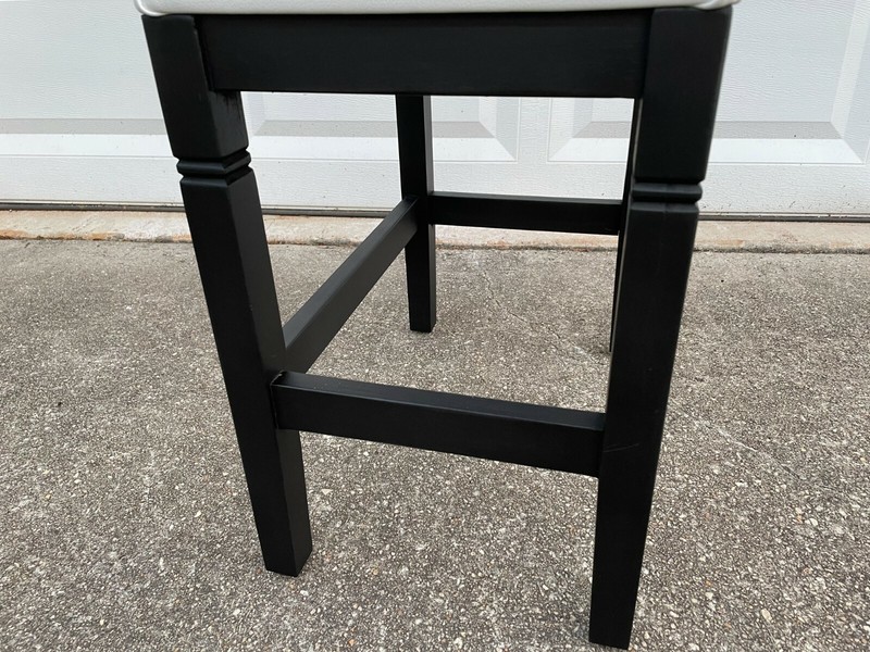 Vintage Antique Style Vinyl Leather Wrapped Top Side End Accent Table Nightstand gallery
