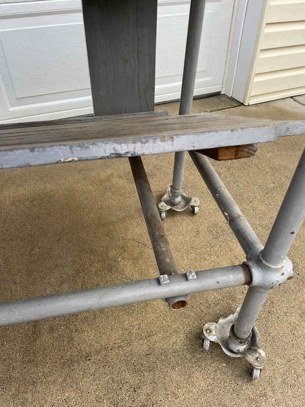 Antique Workbench Industrial Kitchen Island Bar Counter Desk Country Home Table gallery