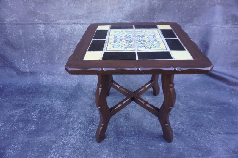 Catalina Island Tile Table in Hand made Wood Monterey Style base RARE 1930