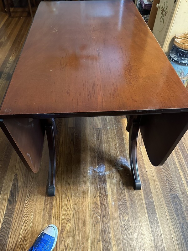 Drop Leaf Table By Drexall Brass Footed Sheraton/Hepplewhite 1952 gallery