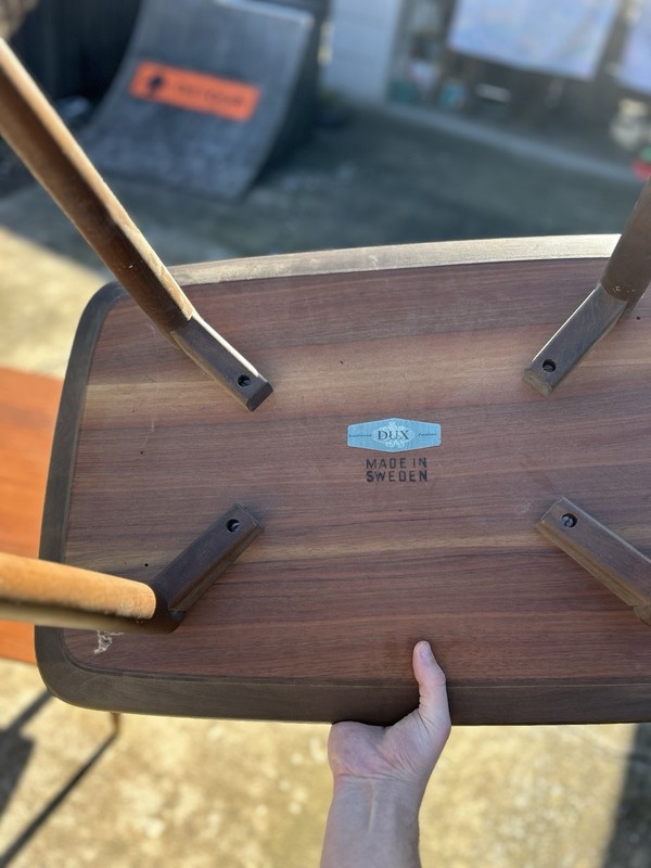 Swedish Mid-Century Modern Square Teak Coffee Table By DUX gallery