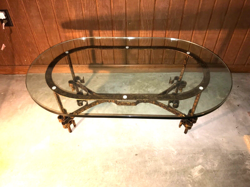 Leaded Austrian crystal cocktail table - Circa 1962 gallery