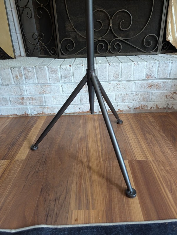 Gueridon Table Mid Century Modern Design Glass & Metal Tripod Base gallery