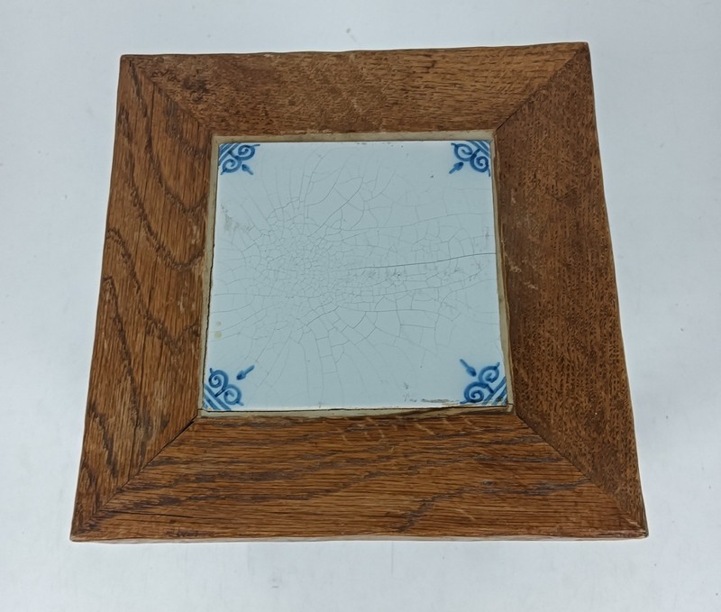 lovely vintage wooden pedestal ceramic Delft blue white tile plant bonsai stand gallery