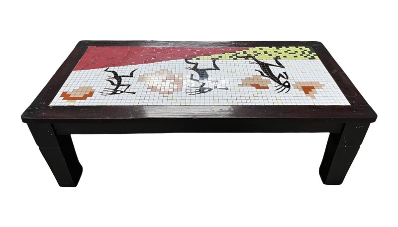 Antique Kokopelli Southwestern Native American Mosaic Tile Coffee Table gallery